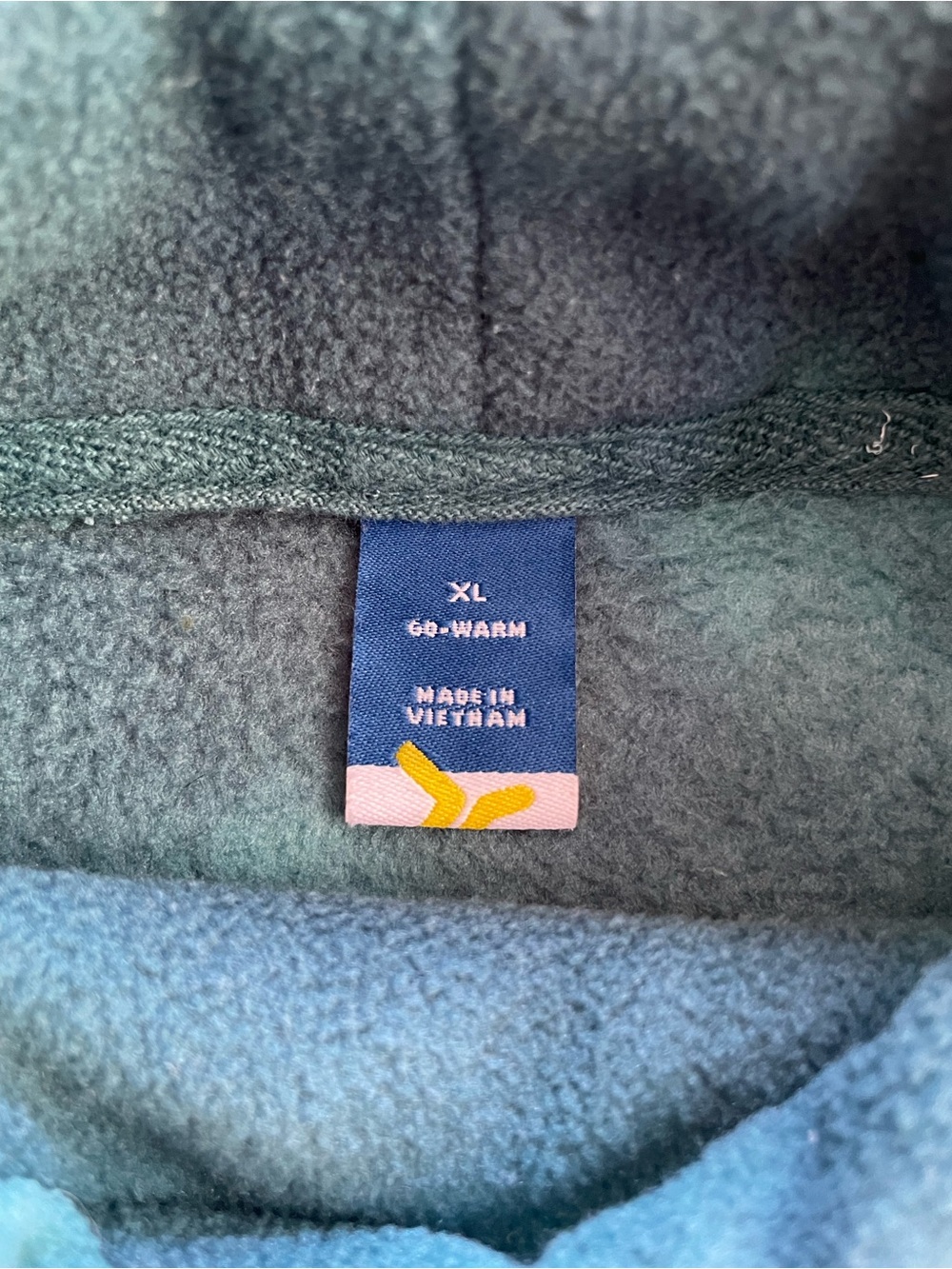 Old Navy Tie-Dye Teal Funnel Neck Fleece Sweater Size XL - Picture 4 of 4